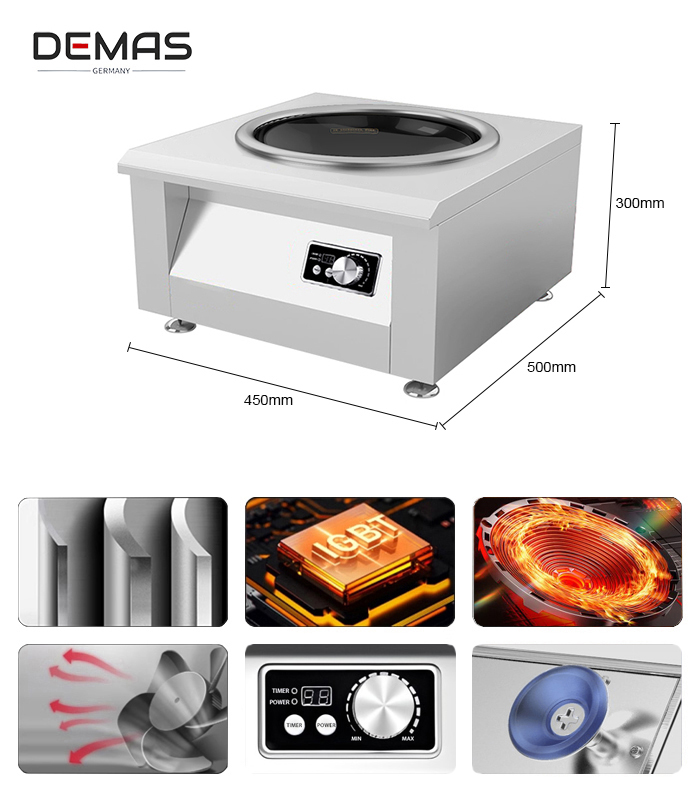 Bếp từ đơn 5000W mặt lõm