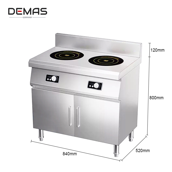 Kích thước bếp từ đôi 5000W có tủ để đồ