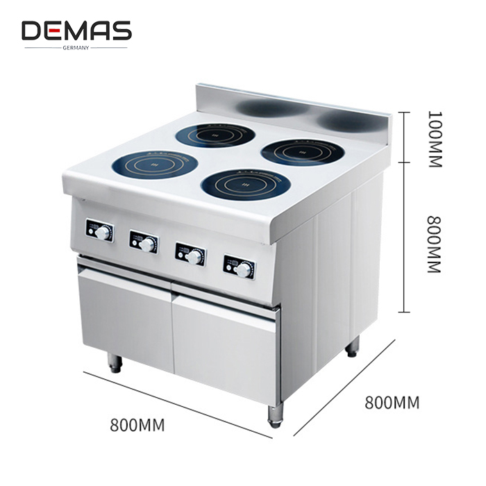 Kích thước bếp điện từ 4 họng