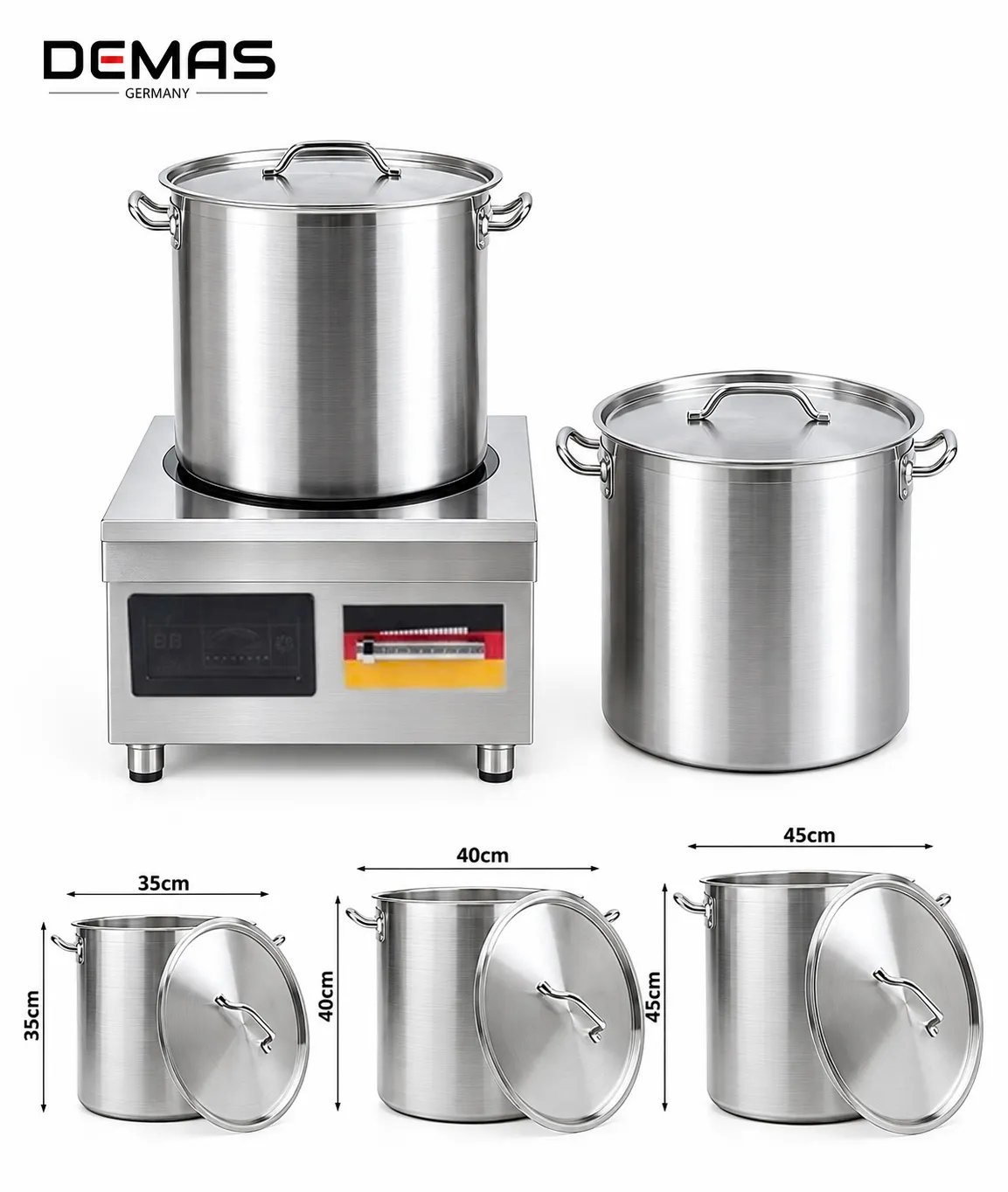 Bếp từ đơn 8kw mặt phẳng dùng được nồi bao nhiêu lít?