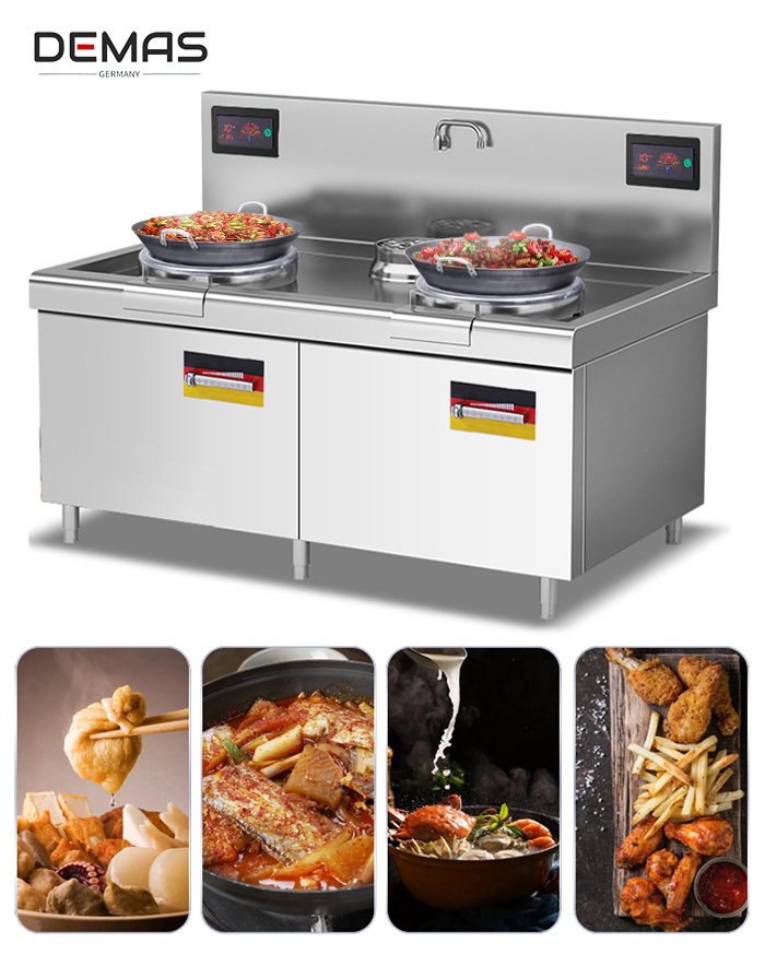 Chức năng chính của bếp từ đôi 15kw mặt lõm