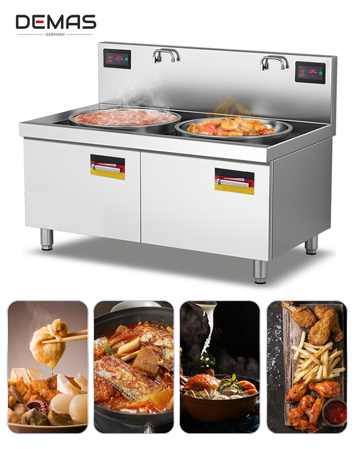 Chức năng của bếp từ đôi công nghiệp 12kw chảo D700