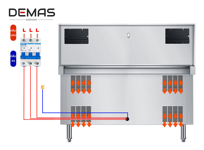 Hướng dẫn lắp đặt bếp từ đôi công nghiệp 12kw chảo D700