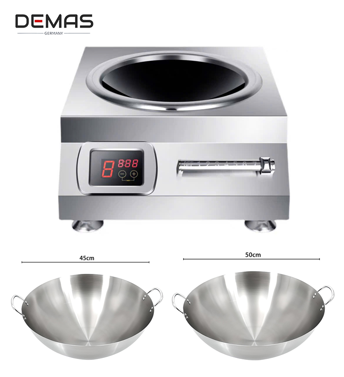 Bếp từ 5kw mặt lõm dùng chảo đường kính bao nhiêu