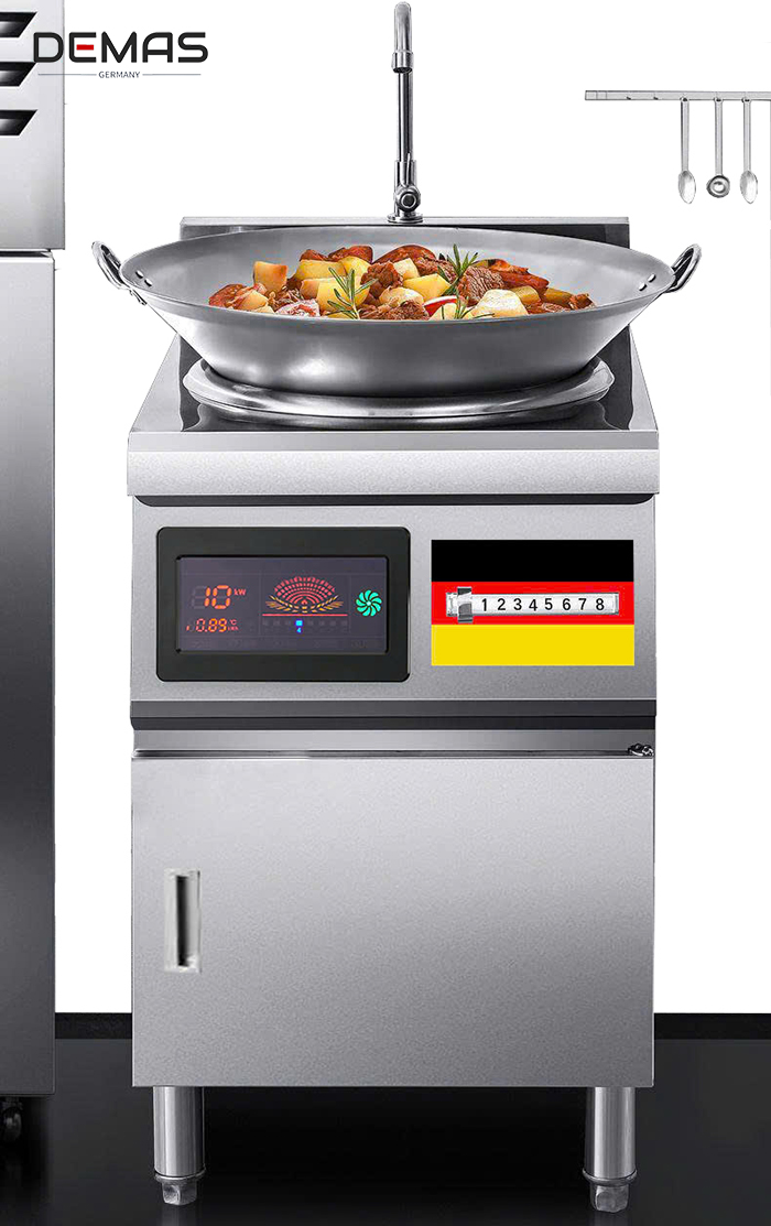 bếp từ công nghiệp 8kw mặt lõm