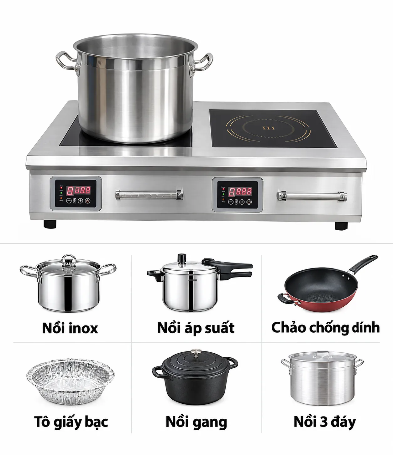 Nồi bếp từ đôi 5kW