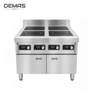 Bếp từ công nghiệp 4 vùng nấu 3500W có tủ