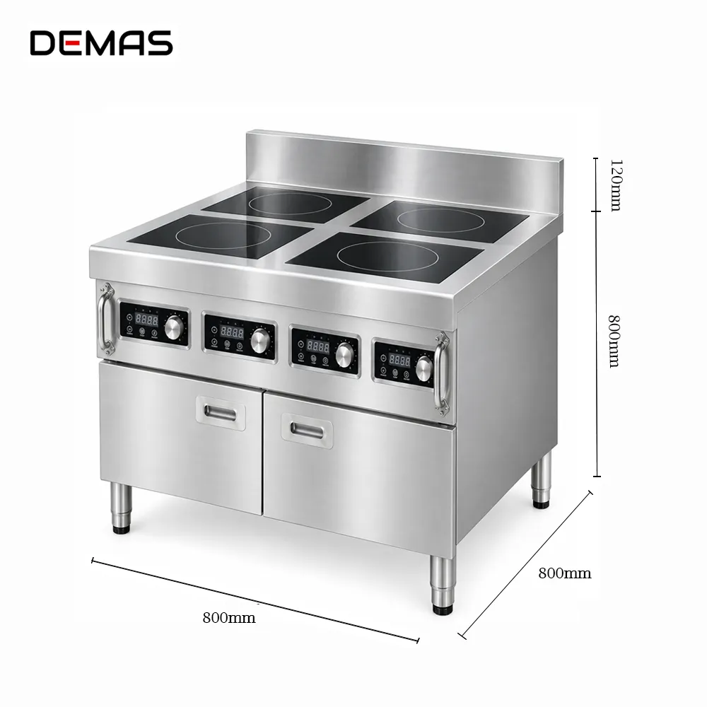 Thông số kỹ thuật bếp từ công nghiệp 4 vùng nấu 3500W