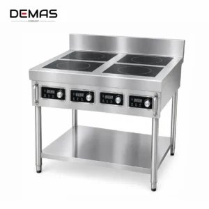 Bếp từ công nghiệp 5000w 4 vùng nấu có kệ