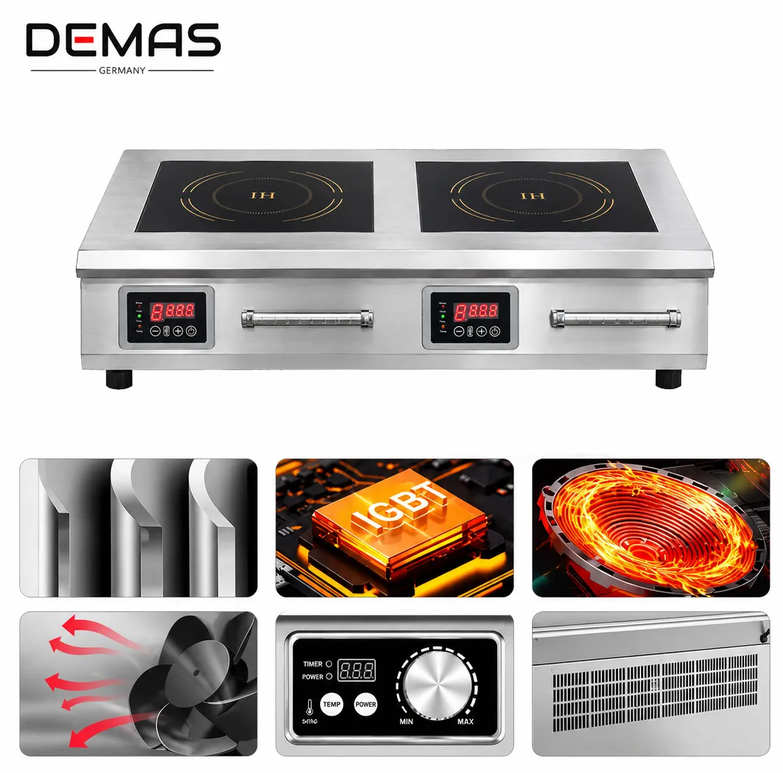 tổng quan sản phẩm bếp từ đôi 5kW