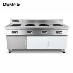 Bếp từ công nghiệp 4 họng ngang 3500W & 5000W có tủ